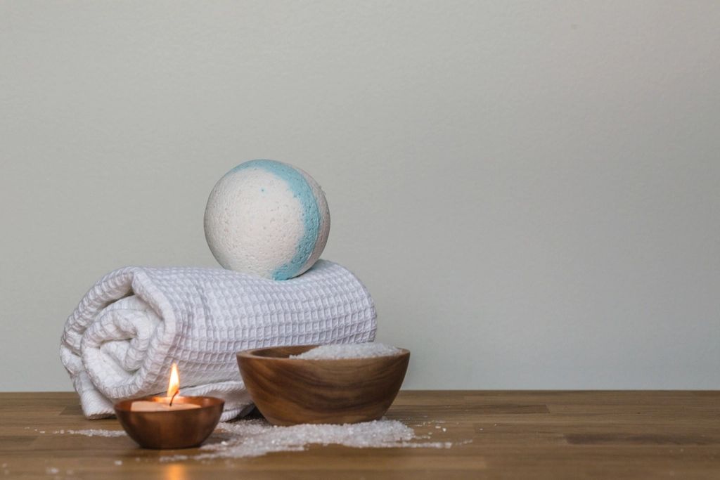 A spa treatment room prepared for a guest